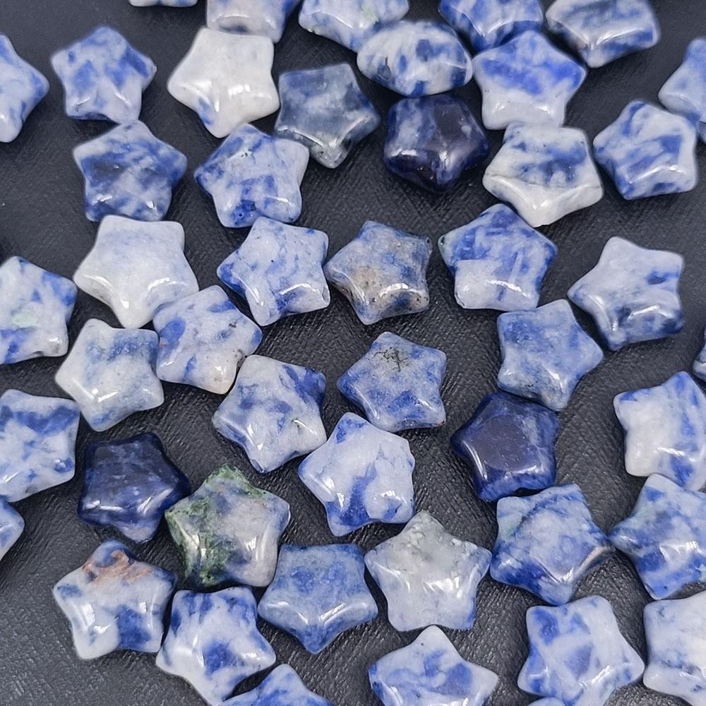21pcs Purple Crystal Five-pointed Star Beads White Crystal Jewelry Making Material  DIY Accessories