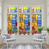 Rainbow Window Film Decorative Static Window Clings Sun Blocking Colorful Decals Removable Privacy Cover for Home Office Bathroom