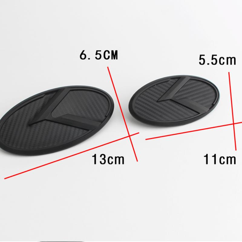 1Pcs x 3D ABS K Logo Car Front Hood Rear Trunk Logo Emblem Badge Stickers For Kia Sportage Sorento Optima Forte Rio Stinger K5 sfylr11