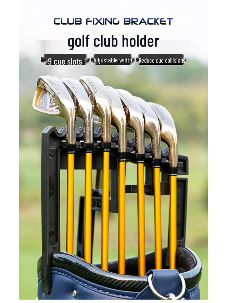 PGM Justerbar Golfklubbhållare för Nio Järnklubbor - Minskar Huvudkollisioner