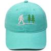 Bigfoot Mountain Forest Pine Embroidery Washed Baseball Cap Outdoor Camping Hiking Female Vintage Old Daddy Hat