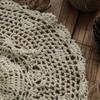 New Vintage Crocheted Doilies Round Oval Handmade Table Mat Shabby Chic Crochet Placemet