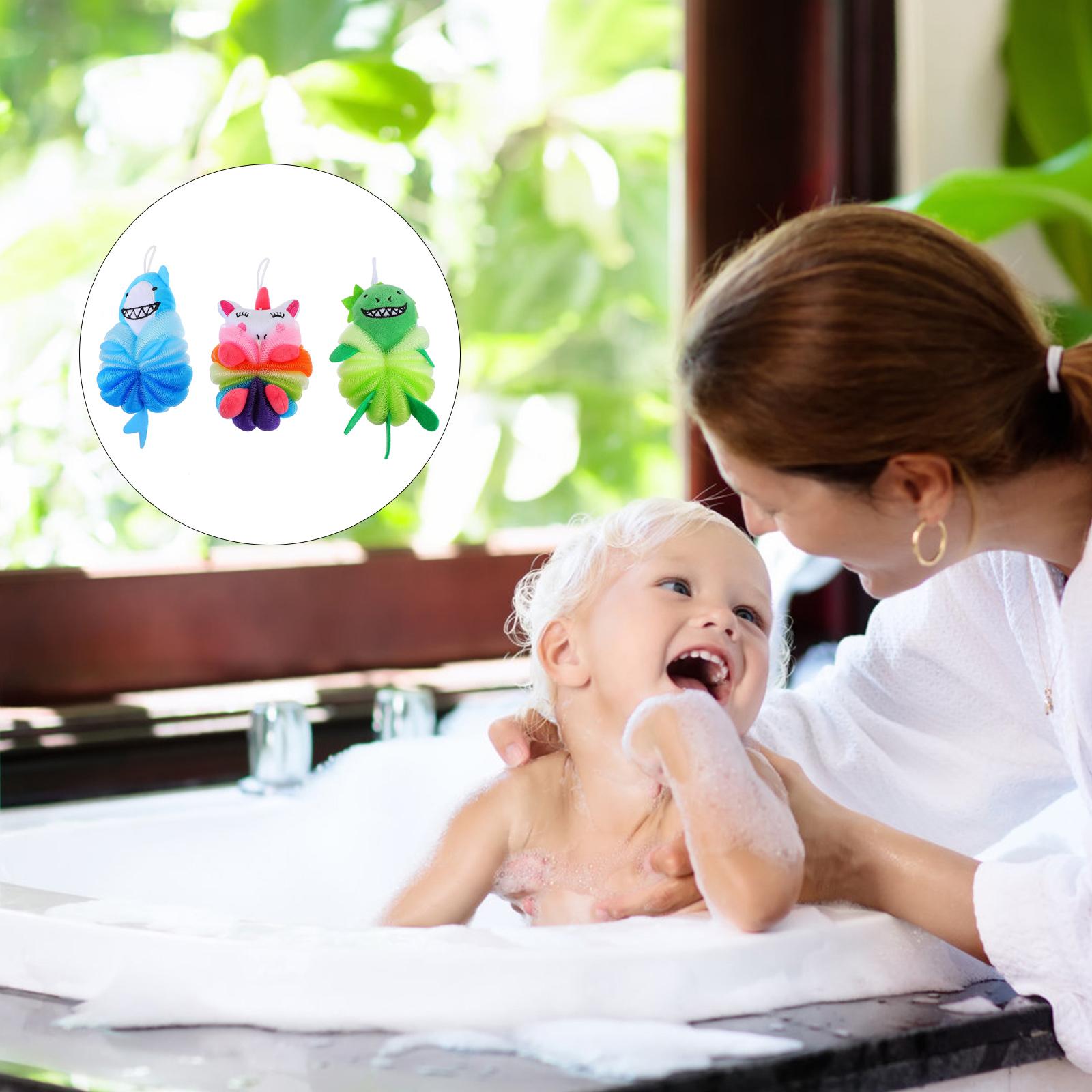 

3 шт. шарики для ванны губки мочалка мягкие шарики для купания набитые душ ПЭ детское тело для мультфильма