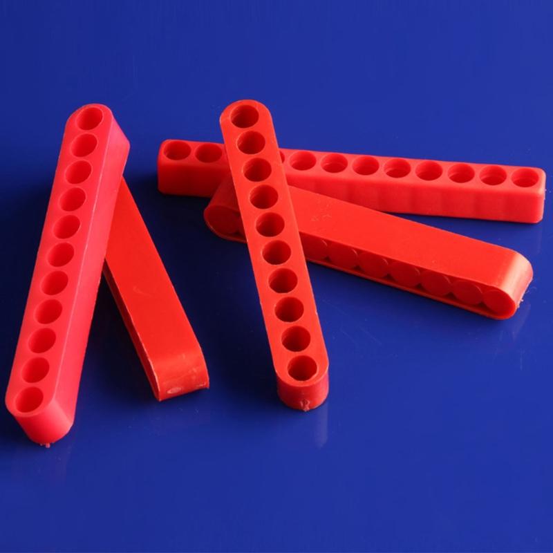 5 Pieces 12 Holes Hex Bit Organiser Screwdriver Bit Holder Plastic 1/4 Inch Hex Shank Drill Bit Storage for Case
