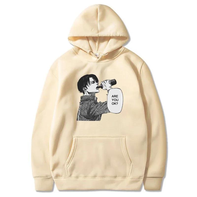 Men Women Anime Hoodies Attack On Titan Levi Ackerman Plus Size Sweatshirt Manga Streetwear Harajuku Autumn Unisex Pullover