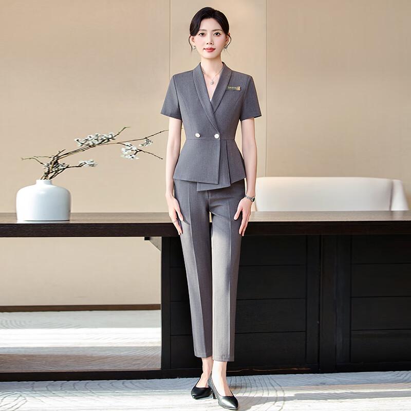 Women's Short Sleeve Professional Business Suit Set