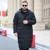 Neuer Herren-Daunenmantel Fat Plus Plus Plus Big Size mit Stehkragen, Winter-Daunenmantel, verlängerter Daunenmantel über dem Knie für Wärme