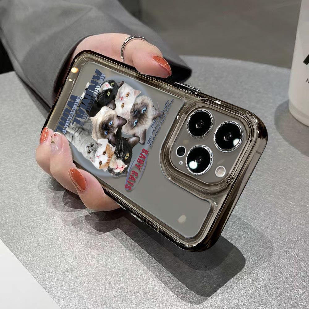 Cat Phone Case For iPhone 13 Cases iPhone 11 16 Pro Max 14 15 12 XR 13pro 16pro 16promax 13promax Soft TPU Clear Covers Fundas