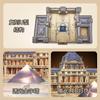 PT22 Updated 3D Three-Dimensional Creative Puzzle French Paris Louvre Louvre Luminous LED Light Model Construction DIY Gift P572
