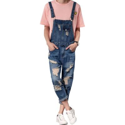Jeans Herren Herren Denim Overalls Männliche koreanische Version der Hole Jeans Hellblaue Overalls
