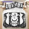 Besiktas logotyp Mönster Sängkläder Täcke Set Påslakan Örngott Heminredning Födelsedagspresent (1 * påslakan + 2 * örngott, utan kärna)
