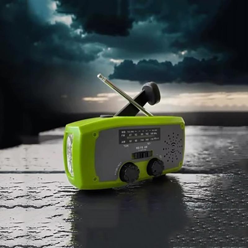 2000 Mah Emergency Radio With Led Lights Radio Usb Solar Charging Light Outdoor Travel Portable Rechargeable Fm/Am Radio