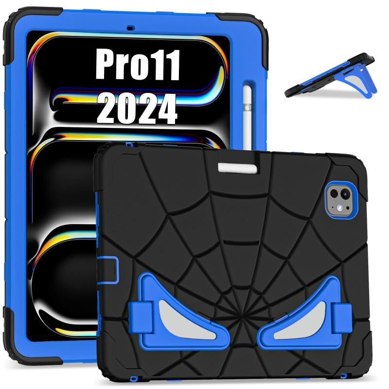 Spider-Man Silicone Case IPad Pro 11 Inch With Kickstand Shockproof Full Cover Kids Air 4 5 10th Gen