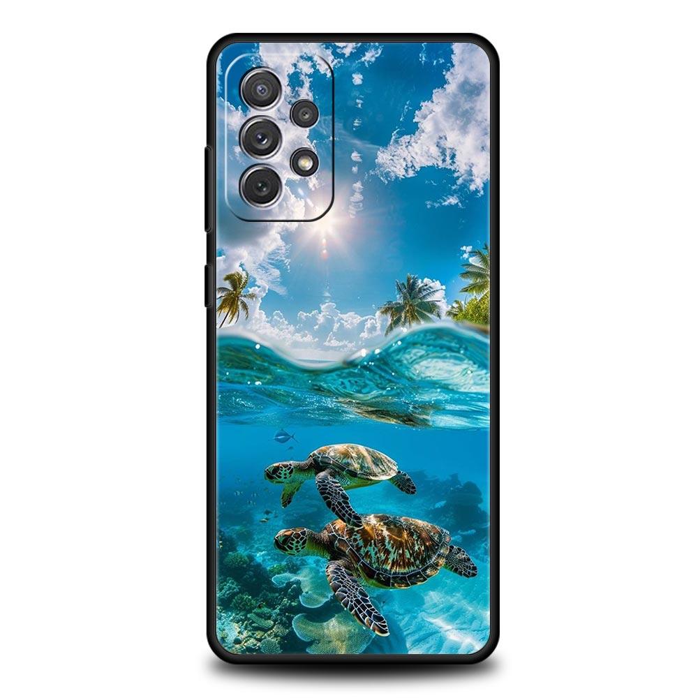 

Крутой чехол для телефона с морской черепахой для Samsung Galaxy A15 A13 A51 A71 A41 A31 A21S A03S A05 A35 A32 A55 A23 A25 A33 A53 A73 5G Galaxy A03