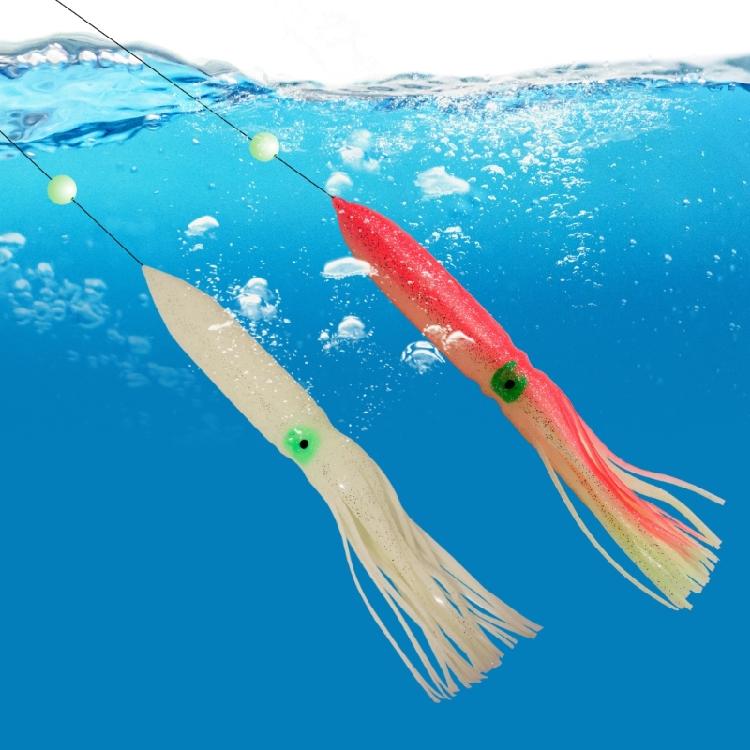 10Pcs Soft Lure Squid Skirts 8cm Artificial Baits Lures Saltwater Trolling Lure Artificial Baits Fishing Accessories