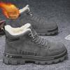Herren Winter Cross-Border Schneestiefel mit Fellfutter, Warme Baumwolle, für extreme Kälte (Bis zu -30°C)