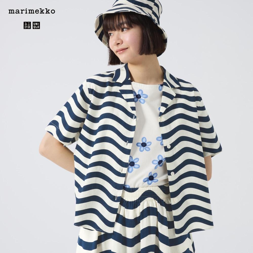 

UNIQLO JAPAN рубашка из смесового льна с открытым воротником и короткими рукавами