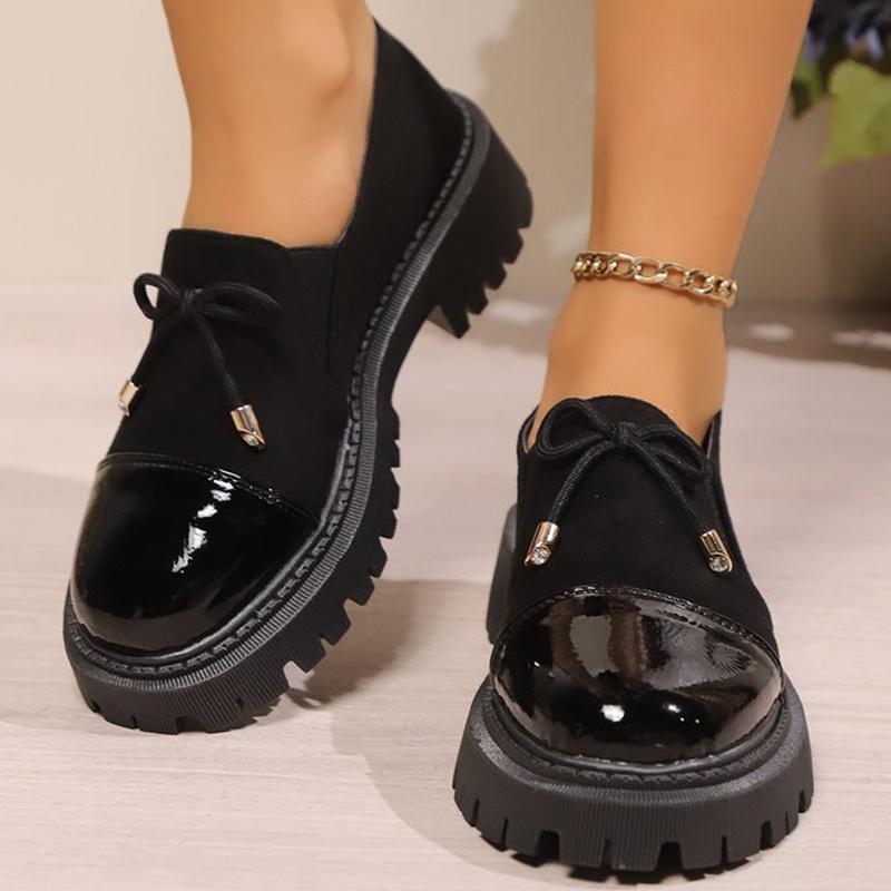 Fashion All Match Retro Leopard Loafers Shoes Women Spring Autumn Faux Suede Platform Mid Heel Pumps Woman Round Toe Casual Shoes Mejur