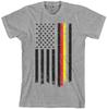German American Thin Line Flag Men's T Shirt Half Germany