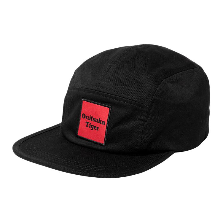 Onitsuka Tiger Original Design Cotton Baseball Caps Unisex Black 3183B157-001 F