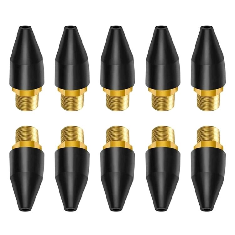 20 Pcs Black Rubber Tip Air Nozzle for Air Blow Handguns Tool Air Tool Parts