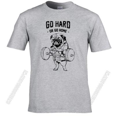 100% Cotton Pug Life Mens T Shirts Funny Go Home Or Go Hard Men Tshirt Men's Tee Shirts Tops Guys T-Shirt Adult Tee Shirts