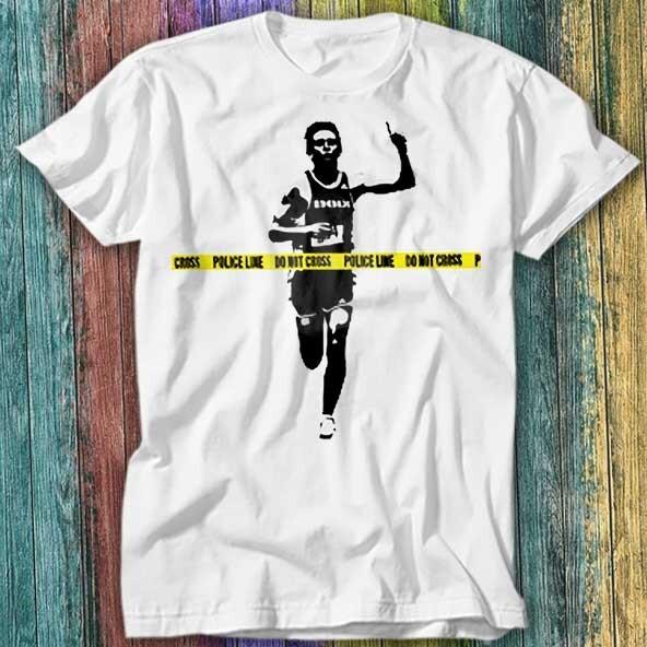 

Banksy Marathon Runner Police Line T Shirt Top Tee 487 3XL