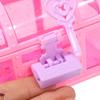 Pink/Purple Kids Jewelry Box Pretend Play Treasure Chest Cute Makeup Box  For Children