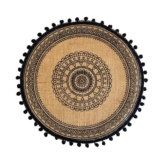 Ronde Jute Placemats voor Tafel, Geweven Jute Onderzetters, Rustieke Natuurlijke Vezel Matten voor Borden Kopjes, Boerderij Keuken Eetkamer Decor