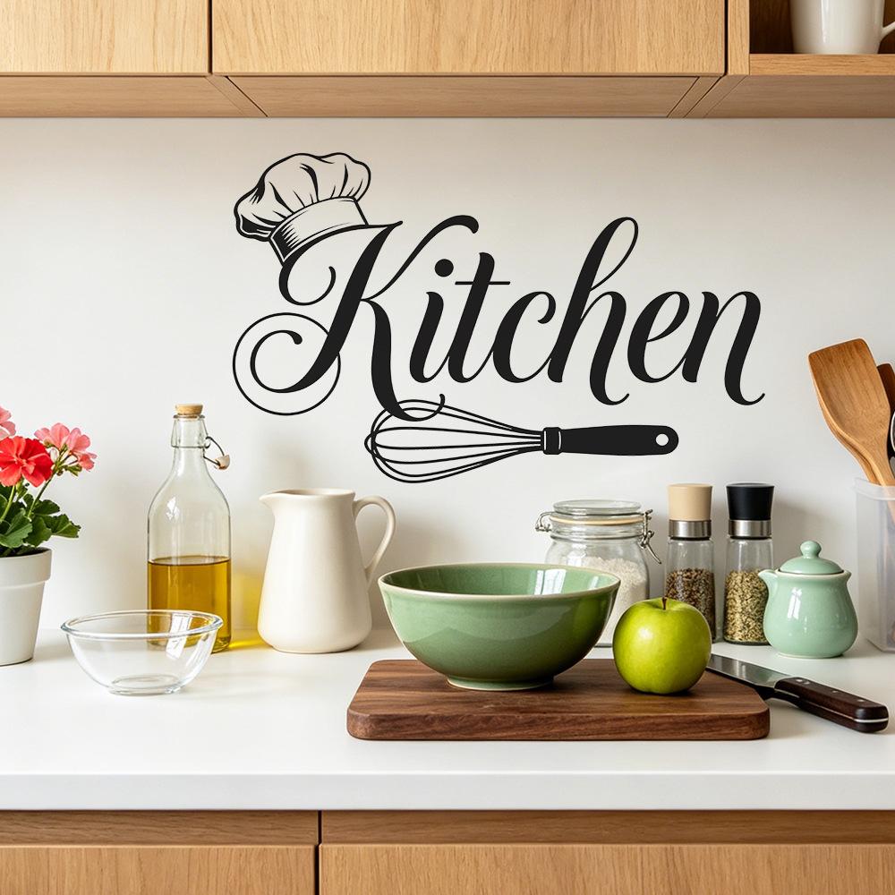 Simple English Slogan for Kitchen and Dining Room Wall Decoration: Wall Stickers for Beautifying The Walls.