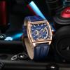 Men'S Watch, Stylish Square Waterproof Luminous Leather Sports Quartz Watch 2204