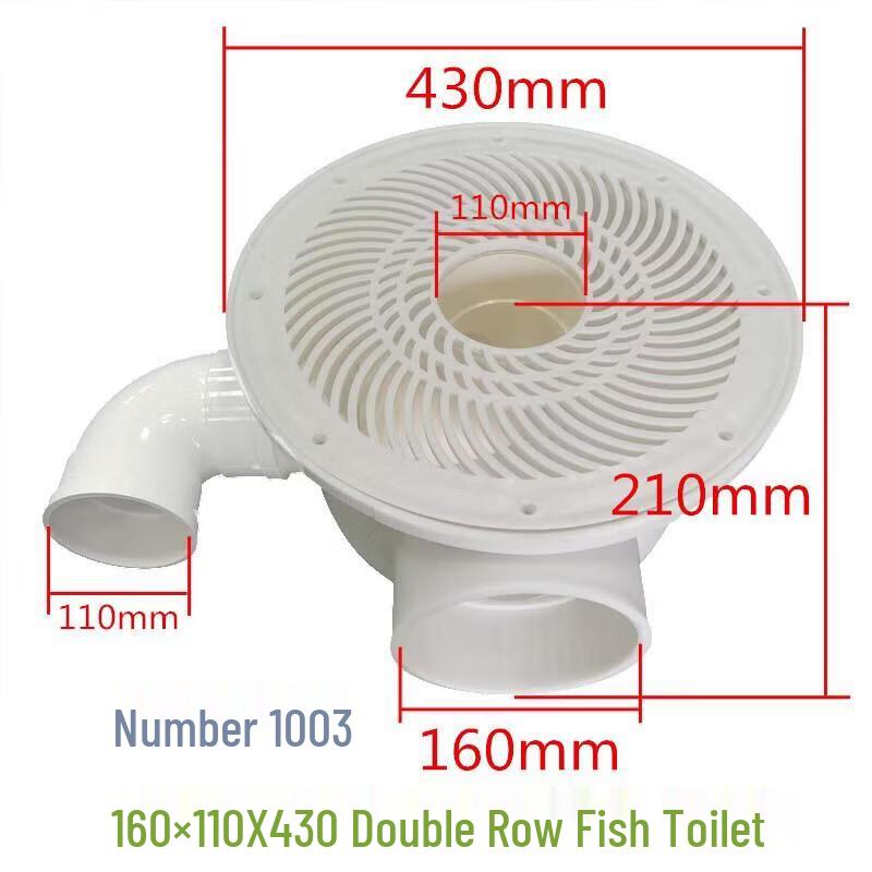 110x160 Aquaculture Pond Double Bottom Drain