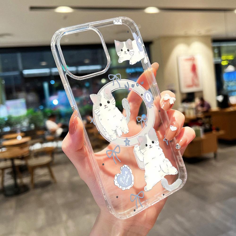 Magnetic Phone Case for iPhone 12 14 16 17 Pro 17 16 15 14 13 12 Pro Max  12 13 14 15  16 High Quality Shockproof Shell Full Protection Cute Style