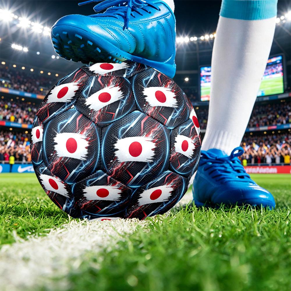 Japan Football Printed Size 5 Soccer Ball Wear Resistant Standard Adult Training Football Fan Gift for Indoor Outdoor Match Sports