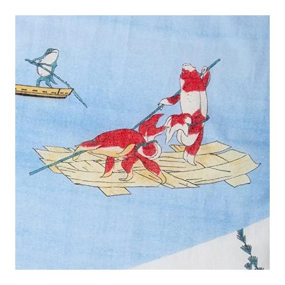 Yamamoto Jin Shoten Kyoto Crafts Ukiyo-e Tenugui Double Gauze Tenugui Goldfish (Kuniyoshi) Note. 32x89cm Made In Japan 100% Cotton
