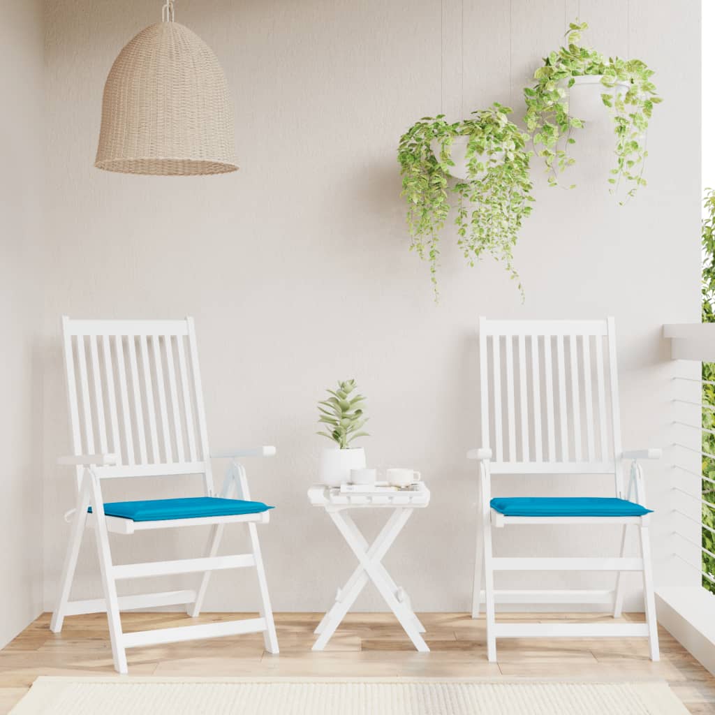 Garden Chair Cushion 2 Pcs. Blue 50x50x4 Cm Oxford Fabric