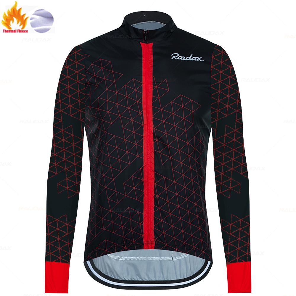 Raudax Warm Cycling Jackets 2026 Winter Thermal Fleece Cycling Clothing Men Long Sleeve Jersey Suit Outdoor Riding Bike Clothes
