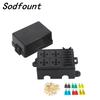 Free Combination Auto Car Truck 6Way Fuse Holder 4 Relay holder Circuit Standard ATO Blade Fuse Relay Holder 12V 40A  Relay