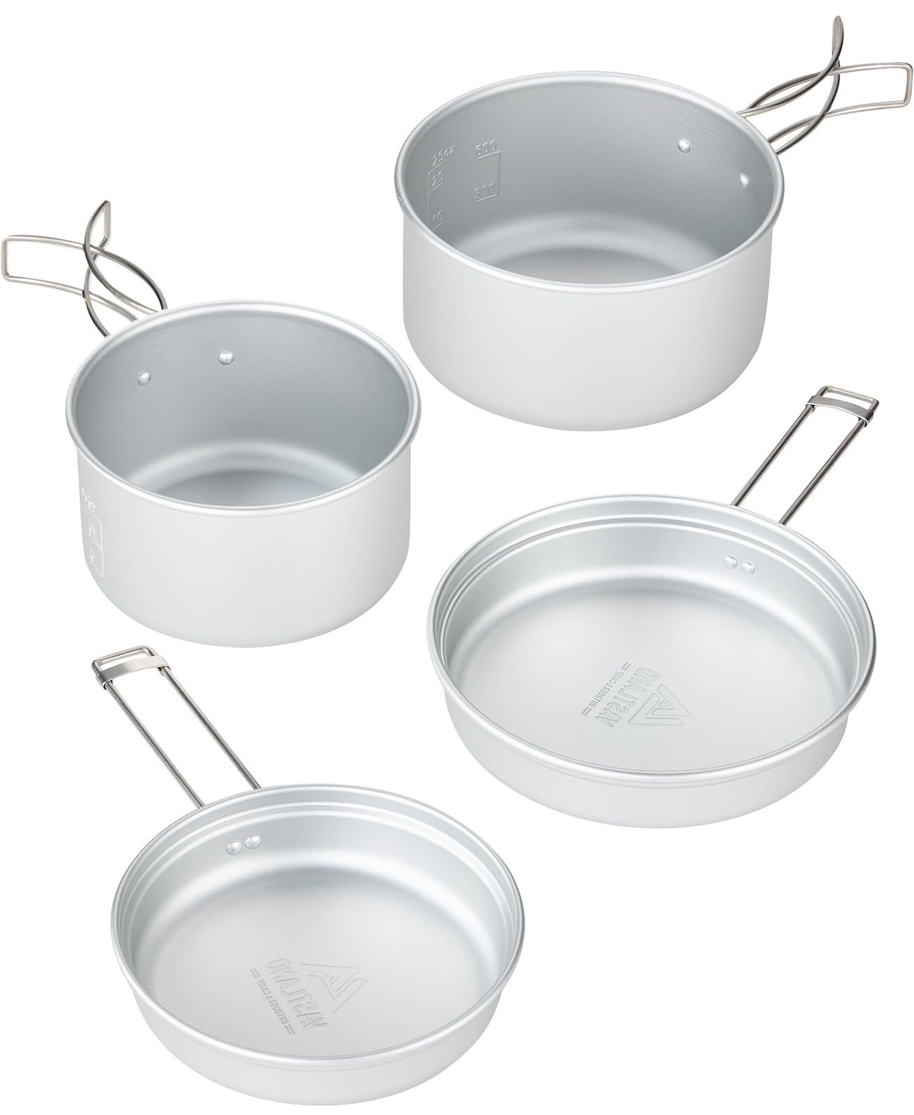 

VASTLAND Aluminum Camping Cookware Set Storage Bag 4-Piece (Cookware, Pot, Included) сірий колір