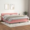 Maison Exclusive - Somier de láminas para cama con colchón Rosa 200x200 cm Terciopelo