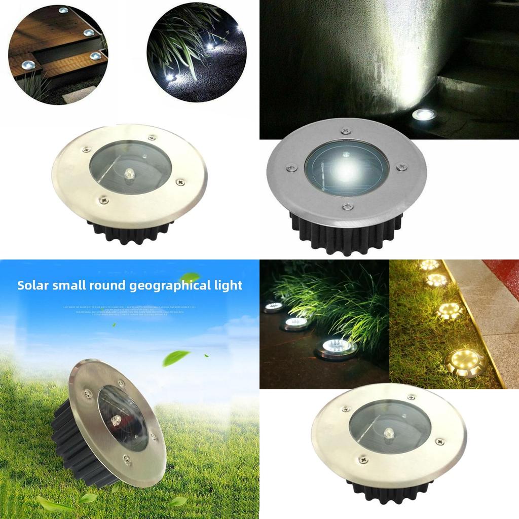 Solar Embedded Path Light With Bright White Led For Villa Garden And Yard Illumination