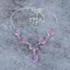 Pink Kunzite Gemstone Handmade 925 Sterling Silver Jewelry Necklace 18" M-394