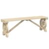Vidaxl Garden Bench, 115 Cm, Solid Fir Wood
