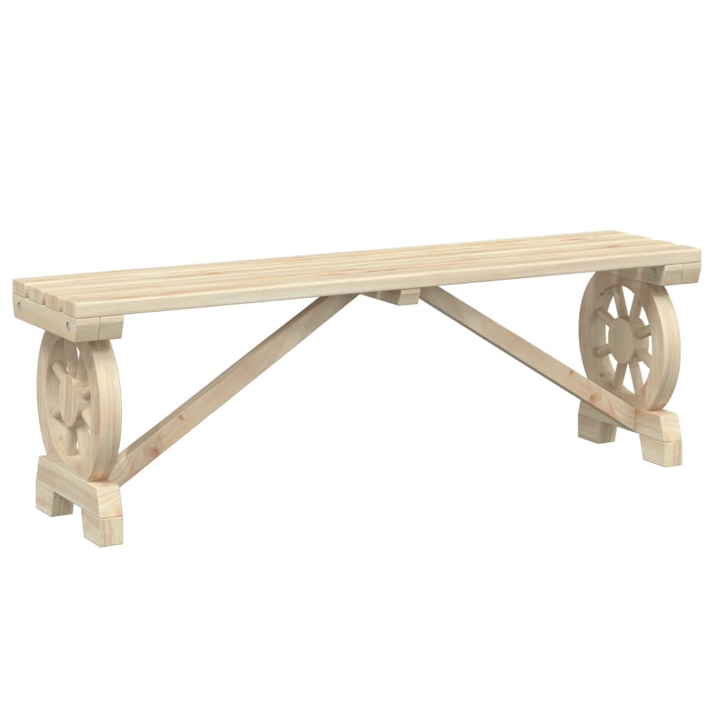 Vidaxl Garden Bench, 115 Cm, Solid Fir Wood