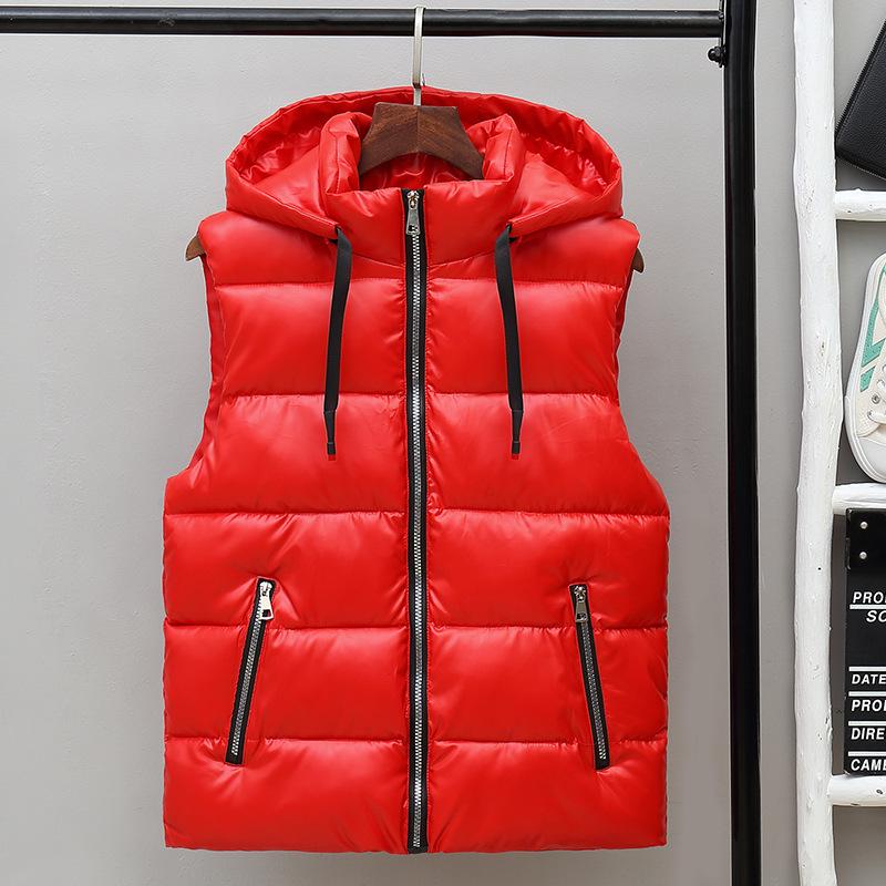 Men's Shiny Autumn/Winter Thickened Sleeveless Vest - Warm Korean Trend Outerwear for Couples