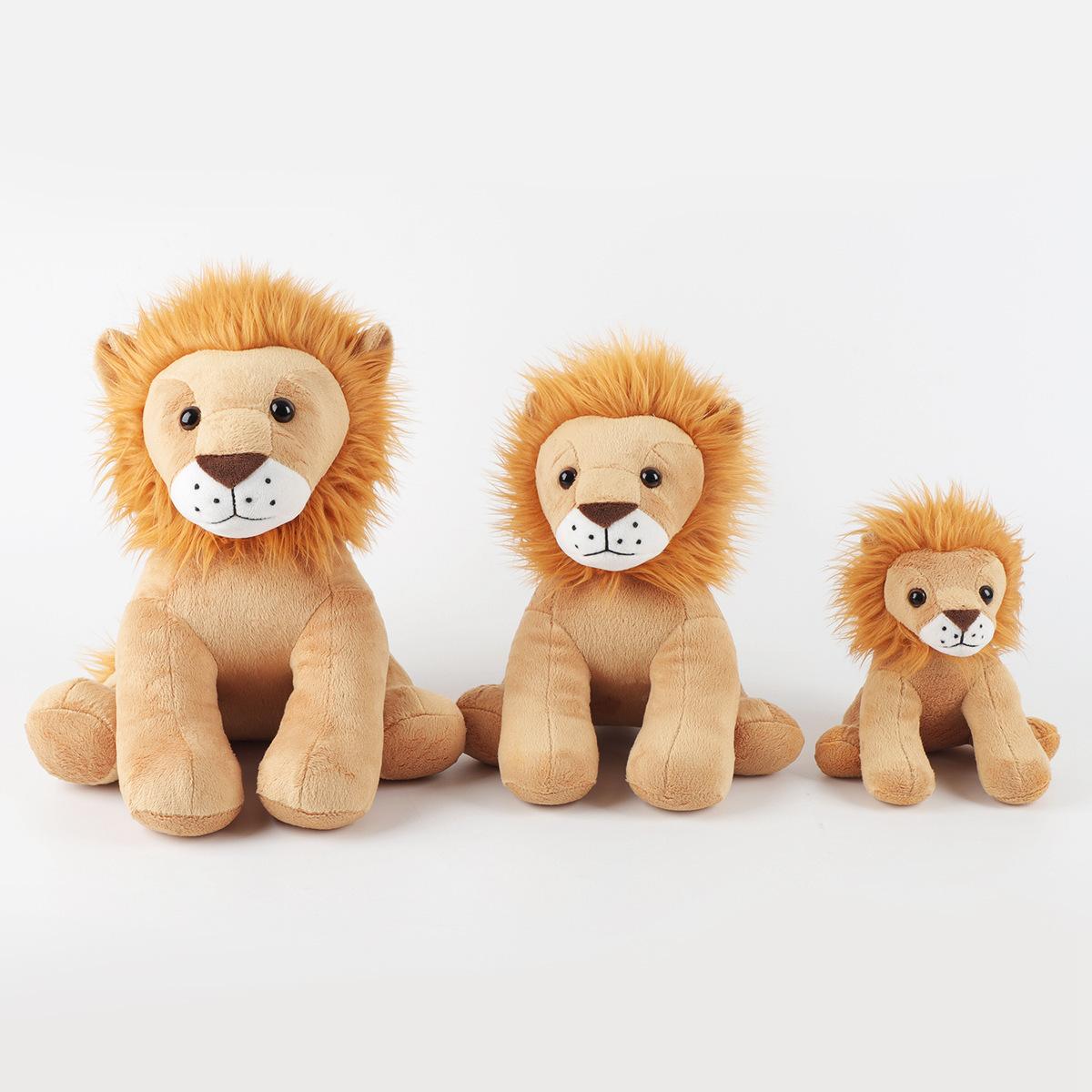 Bambola bambola simulazione leone peluche giocattolo animale della foresta leone bambola regalo creativo per bambini leone