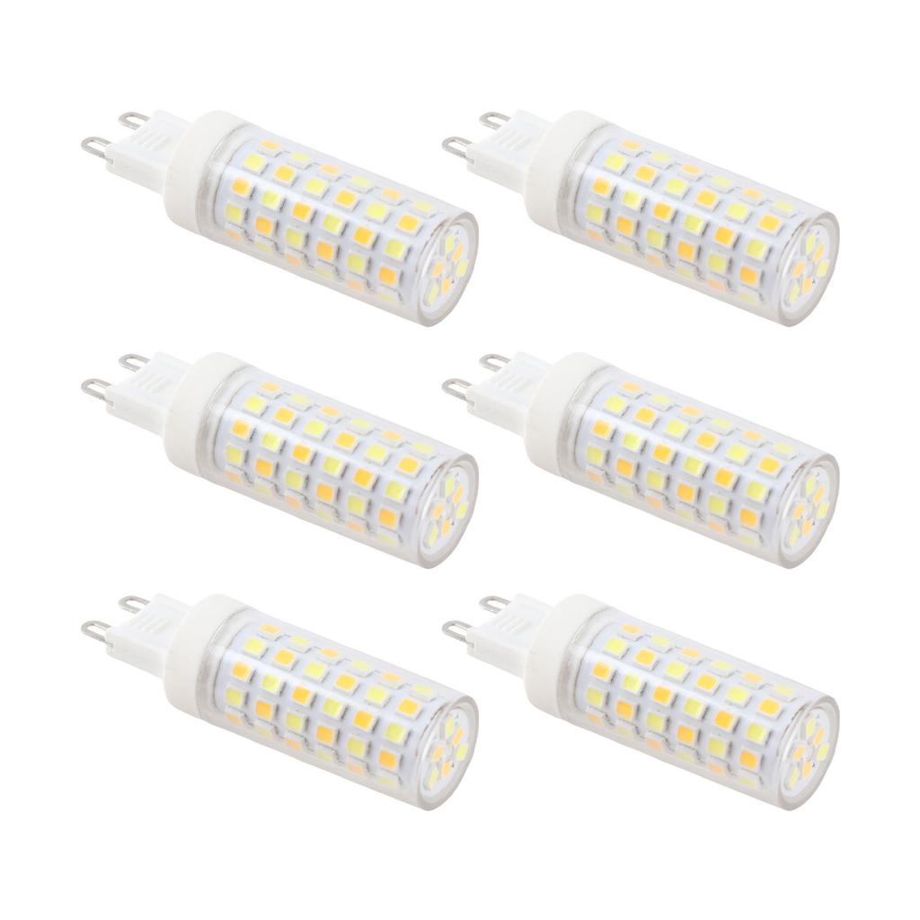 6PCS 77LED G9 Light Bulb 9W Small Ceiling Lamp Bulb 3 Light Color Wall Lamp Bulb for Home
