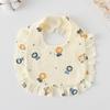 Ruffle Baby Drool Bibs: Pure Cotton Printed Lace Bibs