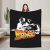 Delorean Back To the Future 80s Style Knitted Blanket Car Time Machine Flannel Throw Blankets Couch Printed Thin Multifunction
