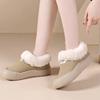 Women's Korean Style Winter New Arrival Fleece-Lined Thickened Big Cotton Boots Warm Flat Soft Sole Casual Women's Cotton Shoes